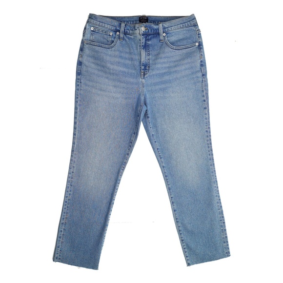 JCREW Size 31 Essential Straight jean All-Day Stretch Palm Blue Wash $128 CD679 - Picture 2 of 7